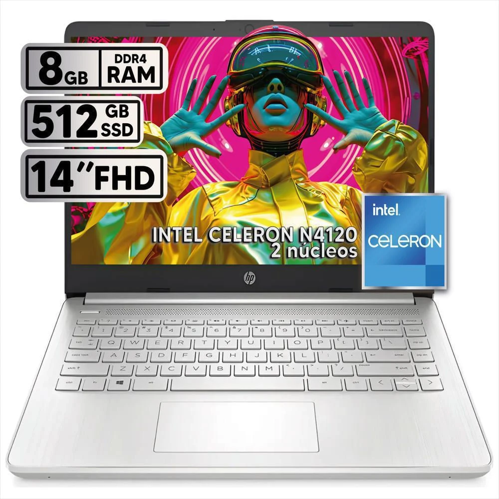 HQ PORTATIL HP 14DQ3502LA CELERON N4500 8GB512GBSSD14